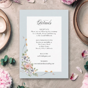 Carte D'accompagnement Élégante calligraphie florale Pastel Boho