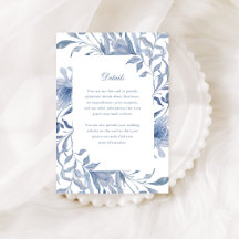 Élégante Chinoiserie bleu Dusty | Détails du maria