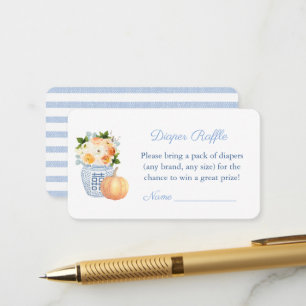 Carte D'accompagnement Élégante Fleurs d'automne Baby shower Déchets Raff