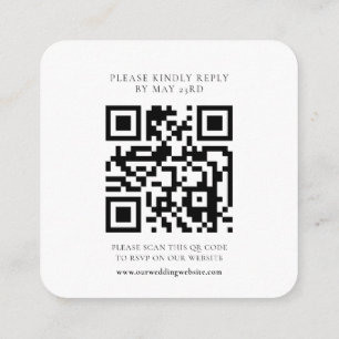 Carte D'accompagnement Élégante lavande florale QR code réponse RSVP