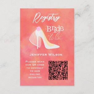 Carte D'accompagnement Élégante mariée de Fête des mariées rose pâle pour
