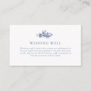 Carte D'accompagnement Elégante Toile Français Wishing Well Encape Card