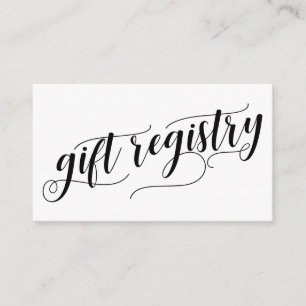 Carte D'accompagnement Élégante typographie de script, Registre de cadeau
