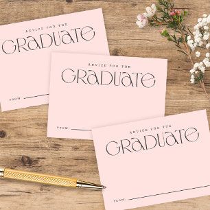 Carte D'accompagnement Elégante Typographie moderne Pink Graduation Conse