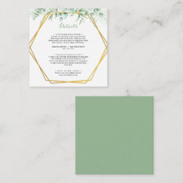 Carte D'accompagnement Elégante verdure Eucalyptus Feuille Mariage