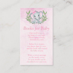 Carte D'accompagnement Elephant Tropical Summer Floral Livres pour bébé