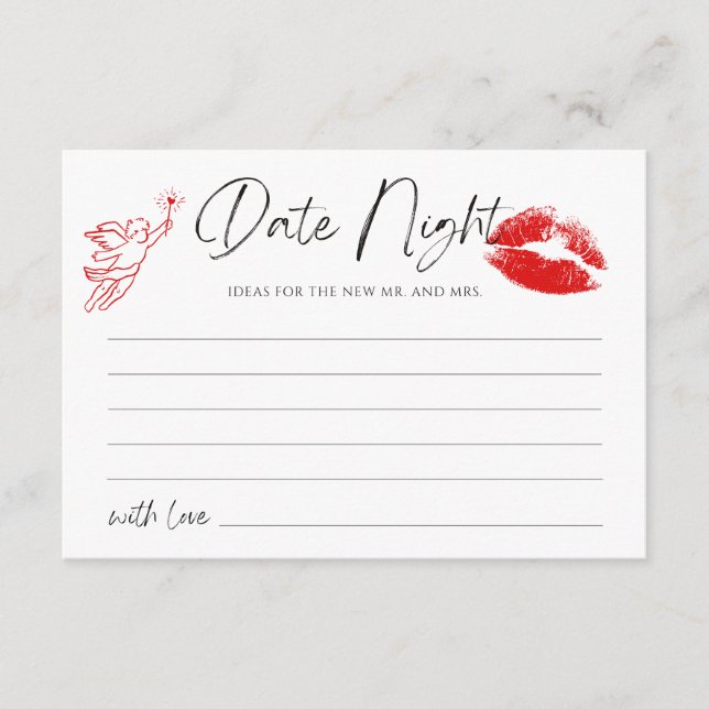 Carte D'accompagnement Embrasse La Nuit De La Date Du Bachelorette Miss G (Devant)