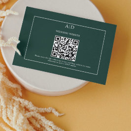 Carte D'accompagnement Emerald Green Mariage Qr Code Mariage