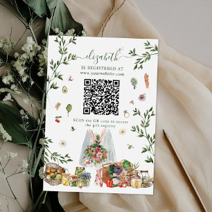 Carte D'accompagnement En dehors du marché   Code QR du registre de douch