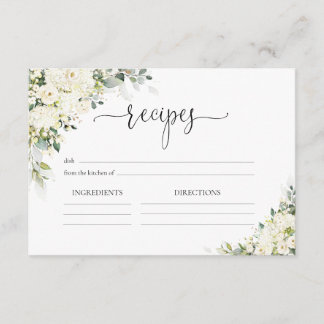 Carte D'accompagnement Enclosure de réception de mariage floral blanc élé
