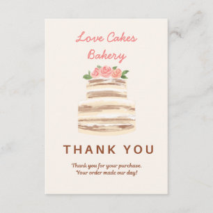 Carte D'accompagnement Entreprise de gâteau de mariage