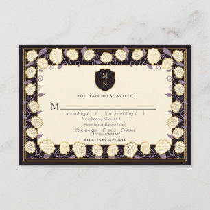 Carte D'accompagnement Epée & Bouclier Imaginaire médiéval Mariage RSVP