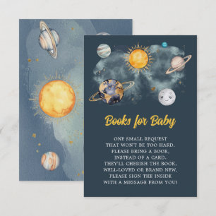 Carte D'accompagnement Espace Extérieur Anniversaire Galaxie Soleil Lune 