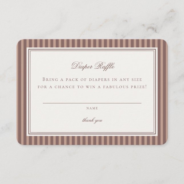 Carte D'accompagnement Espresso Martini Baby Brewing Diaper Raffle Insert (Devant)
