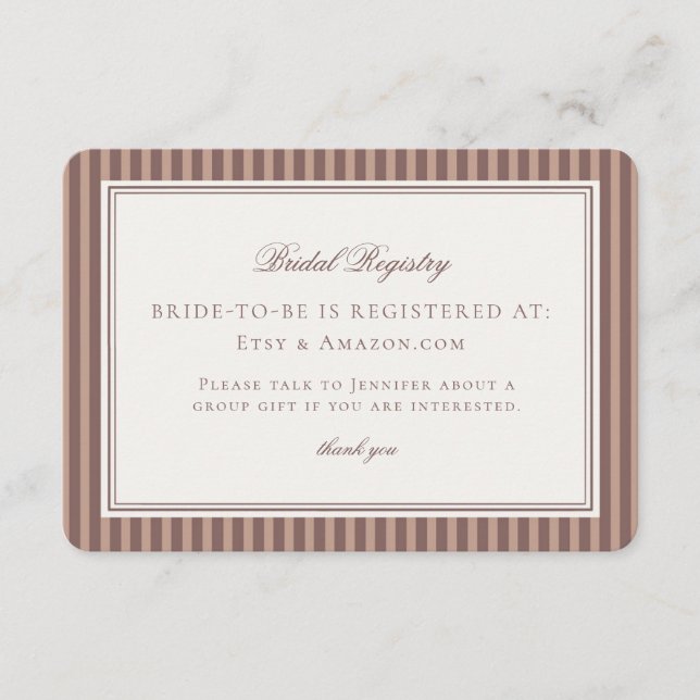 Carte D'accompagnement Espresso Martini Love Brewing Bridal Registry (Devant)