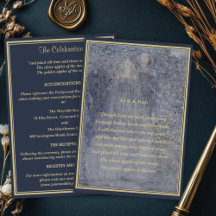 Ethereal Navy & Gold Vintage Art Nouveau Details