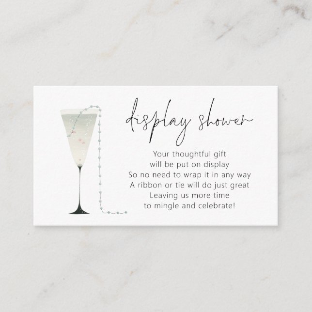 Carte D'accompagnement Étiquette cadeau de douche à affichage nuptial Pea (Devant)