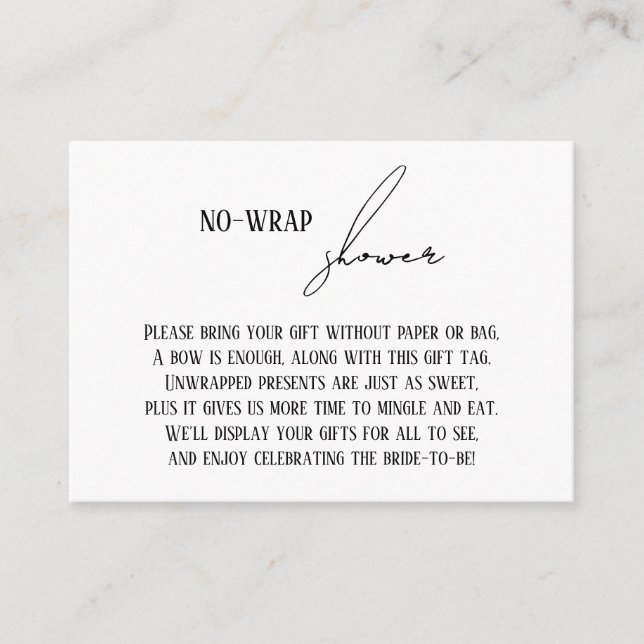 Carte D'accompagnement Étiquette Cadeau Moderne Simple "Serviette de Douc (Devant)