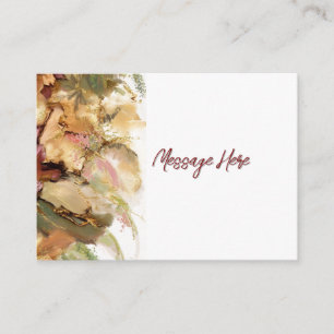 Carte D'accompagnement Étiquette d'adresse de retour d'art floral ambianc