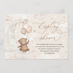 Carte D'accompagnement Étoiles de lune en peluche Balloons Affichage Douc