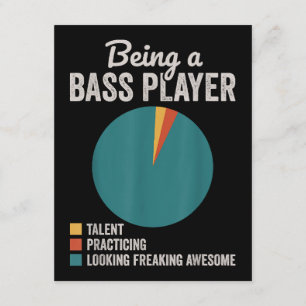 Carte D'accompagnement Être un musicien bassis Funny Bass Guitar Joueur