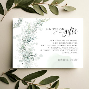 Carte D'accompagnement Eucalyptus A Note sur les cadeaux Souhaiter la bie