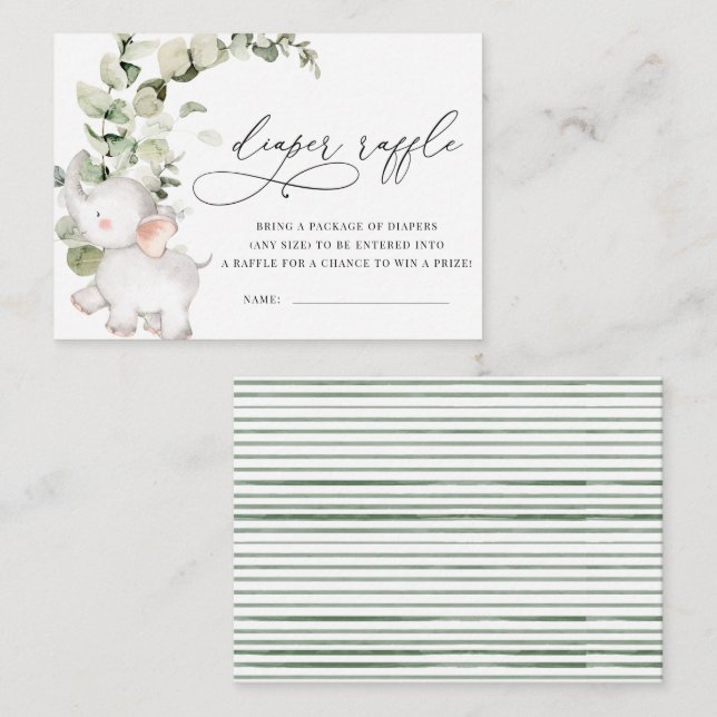 Carte D'accompagnement Eucalyptus, Eucalyptus, Refus de couche éléphante, (Devant / Derrière)