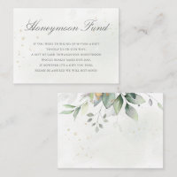 Eucalyptus Feuille Green Mariage Honeymoon Fund