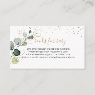 Carte D'accompagnement Eucalyptus Foliage Confetti Livres pour bébé