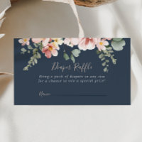 Eucalyptus Garden Rose Floral Diaper Raffle Ticket