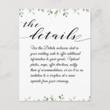 Eucalyptus Green Border Black Détails du Mariage