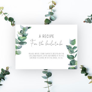 Carte D'accompagnement Eucalyptus - Recette pour la future mariée
