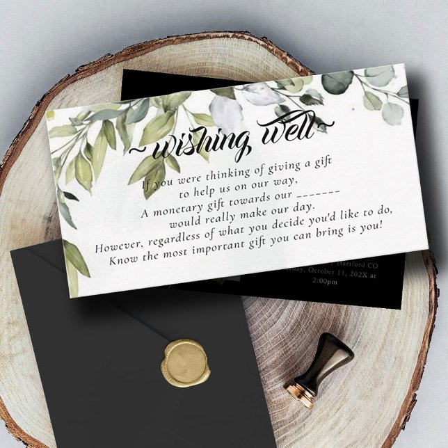 Carte D'accompagnement Eucalyptus veut bien pour le Mariage (Créateur téléchargé)
