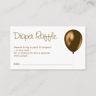 Carte D'accompagnement Événement Bronze Métallurgique Balloon Raffles