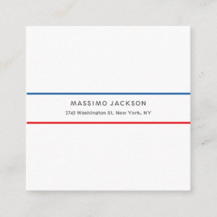 Carte D'accompagnement Exclusif Personnel Moderne Bleu Rouge Blanc