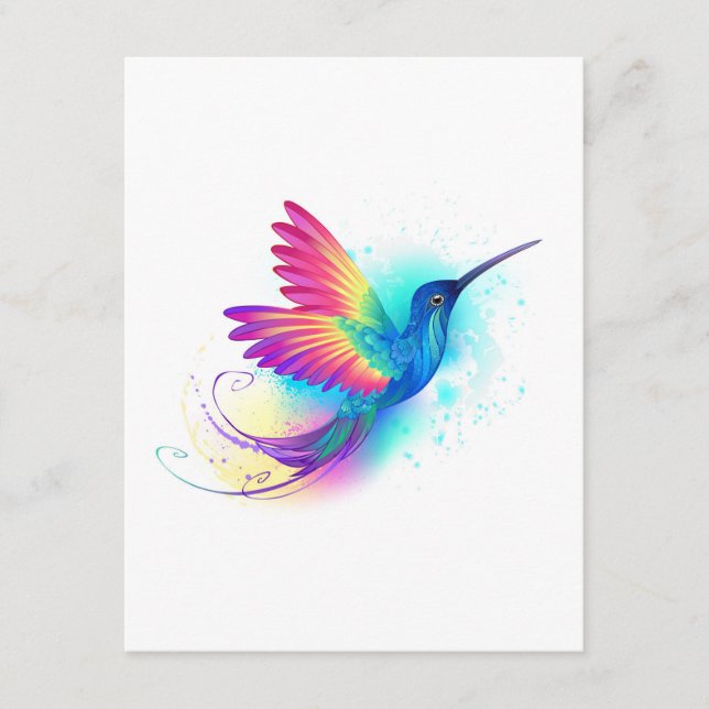 Carte D'accompagnement Exotic Rainbow Hummingbird (Devant)