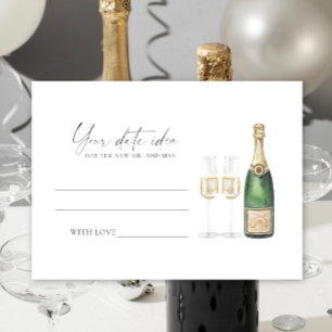 Carte D'accompagnement Faire sauter le Champagne - Idées de soirée en amo