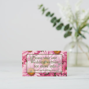 Carte D'accompagnement Faisceaux rose rose printanière rose pâle margueri