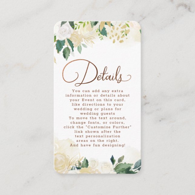 Carte D'accompagnement Farmhouse Frestic Rustic Détails du Mariage campag (Devant)