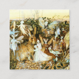 Carte D'accompagnement Fées et lapin