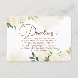 Carte D'accompagnement Ferme Frais Rustique Mariage campagnard Directions