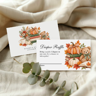 Carte D'accompagnement Fête de bébé à thème de livre de pumpkin automnal
