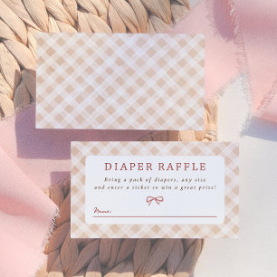 Carte D'accompagnement Fête de bébé automne Thanksgiving Gingham Cutie Pi