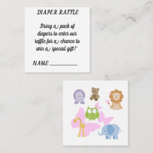 Carte D'accompagnement Fête de Bébé Fantaisiste : Défilé d'Animaux