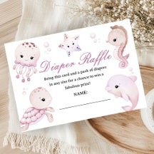 Fête de Bébé Fille Océan Mer Cadeau Couches Rose
