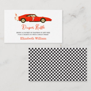 Carte D'accompagnement Fête de bébé garçon voiture de course Fête Littl