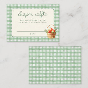 Carte D'accompagnement Fête de Bébé Lancer de Couches Pomme Verte de Nos