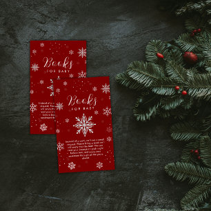 Carte D'accompagnement Fête de bébé Livres de flocon de neige magique Rou
