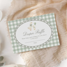 Fête de bébé Silly Goose Gingham Tirage au sort de