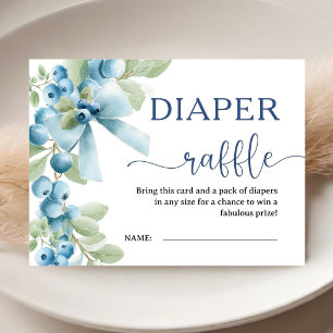 Carte D'accompagnement Fête de bébé thème myrtille Cérémonie du bavoir à